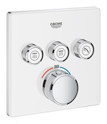 GROHE 29157LS0 Grohtherm SmartControl trimset 3 Outlets, Square, white