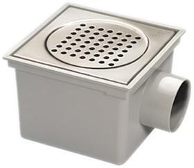 NR536 Stainless steel Grate ABS Plastic Body Drain Trap 200x200mm