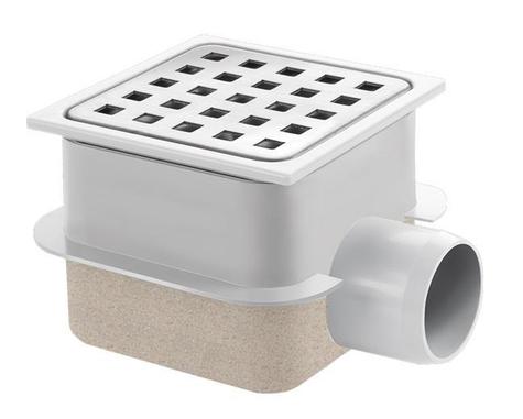 NR615 Stainless steel Grate ABS Plastic Body Drain Trap 100x100mm