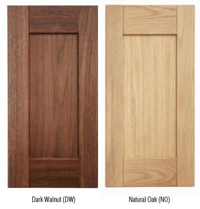 Elation SOLID WOOD Shaker style Doors, DARK WALNUT or NATURAL OAK only