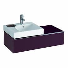 3D 89cm Washbasin Unit, righthand shelf, Alpine White