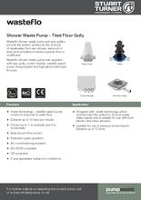 Stuart Turner Wasteflo Shower Waste Pump & Tiled Floor Gully