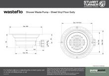 Stuart Turner Wasteflo Shower Waste Pump & Sheet Vinyl Floor Gully