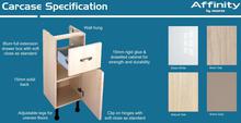 ASPEN IVORY 3 Drawer Unit (d)300mm (w)320mm Moores AFFINITY Furniture