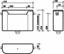 Concealed cistern & flush Button/Plate, 4/2.4 litre dual flush