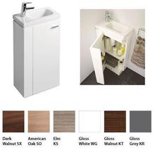 CONCEPT SPACE E1438 E1439 450 x 250mm floorstanding GUEST basin unit, 1 door 