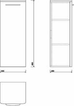 e100 33cm Tall Side Furniture Unit, gloss white or grey ash wood