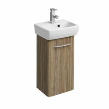 e100 36cm Handrinse Basin Unit, gloss white or ash grey wood