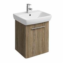 e100 50cm 55cm or 60cm Washbasin Unit, gloss white or grey ash wood