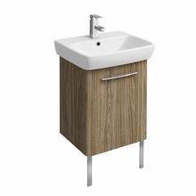 e100 50cm 55cm or 60cm Washbasin Unit, gloss white or grey ash wood