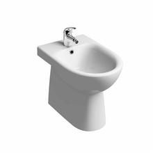 e100 Round Back to Wall Bidet, 1 tap hole