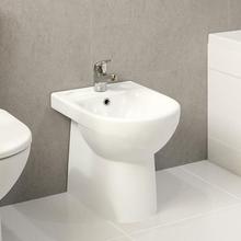 e100 Round Back to Wall Bidet, 1 tap hole