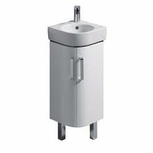 e200 32cm Corner Basin Unit, gloss grey or gloss white