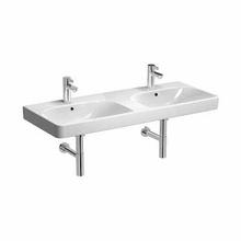 e500 Square 120cm Double Washbasin 2 taphole