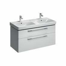 e500 Square 120cm Double Washbasin 2 taphole