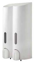 TALL round double dispenser, WHITE or CHROME