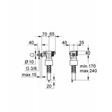 GROHE 42181 37095 Filling Valve (UK 1/2 inch or 3/8 inch)