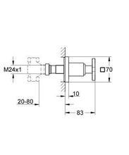 GROHE 19334/29813 ALLURE Concealed Stop Valve 3/4inch