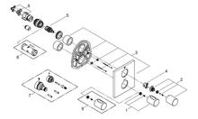 GROHE 19567 19962 G3000 COSMO <b>bath/shower</b> mixer (2 outlets), SPARE PARTS