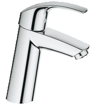 GROHE 23324001 EUROSMART MEDIUM Basin Mixer SMOOTH BODY