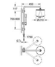  GROHE RAINShower System GrohCLICK  27030  ** 1 only  ** 