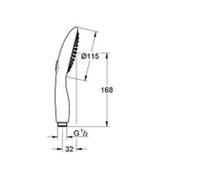 Grohe 27669000 Power & Soul Handshower 115