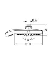 Grohe 27765000 Power & Soul COSMO fixed head 190