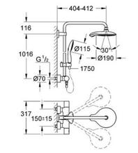 GROHE SPA Power@Soul shower system  27910 ** 1 only  ** 