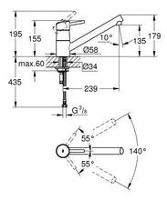 GROHE 32659001 Concetto Sink Mixer, low spout 