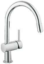 Grohe 32918 Minta C Spout Mixer, with pull out mousseur spout  chrome