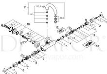 SPARES for GROHE 34061  ATRIO Ypsilon Thermostatic Bath/Shower Mixer