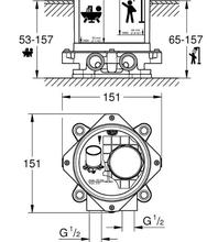 Grohe 45984001 Concealed Body Floor-Stand