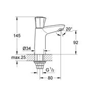 Grohe 20186 COSTA L, pillar tap basin TALL