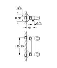 Grohe 26330 COSTA L shower mixer S unions