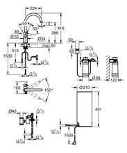 GROHE 30028001 RED II DUO. C Spout, chrome, large boiler