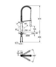 Grohe 32950 K7 Sink Mixer 1/2inch one handle with profi-spray