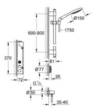 GROHE 36298000 Rainshower Solo Digital Shower set (HP/COMBI)