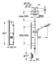 GROHE 36306000 Rainshower Solo Digital Shower set ceiling fed (GRAVITY)