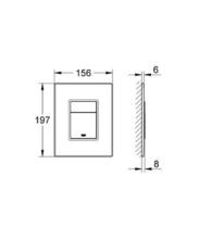 Grohe 38849 NOVA WOOD dual flush plate