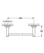 GROHE 40653 Essentials Authentic  towel rail 580mm, chrome