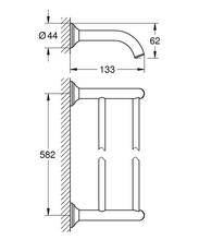 GROHE 40654 Essentials Authentic  towel bar 600mm, chrome