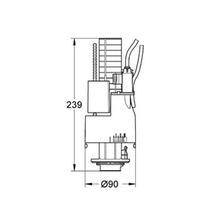 GROHE 42774 Dual Flush Waste Pneumatic