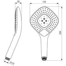 Ideal Standard IDEALRAIN B1760AA EVO JET diamond 125mm Handspray  Single function