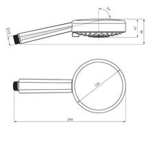 Ideal Standard A4570AA 120mm Universal hand shower (JADO), 3 spray **3 only**