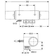 Ideal Standard  **1 only** A5699AA Boost exposed Shower for exposed rising pipework, Chrome