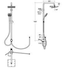 Ideal Standard IDEALRAIN A5862 CUBE Dual Shower System (for exposed valves)
