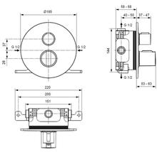 Ideal Standard Easybox Slim Round spares (1 outlet)