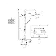 Ideal Standard CERATHERM 100 DUAL exposed bath/shower system with Idealrain M3, A5955AA ** 1 only  **