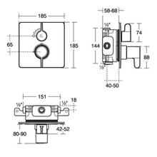 Ideal Standard EASYBOX FREEDOM A6377 Shower (square) with Lever handles