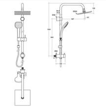 Ideal Standard IDEALRAIN A6541 CUBE PRO Dual Shower System (for built in valves)